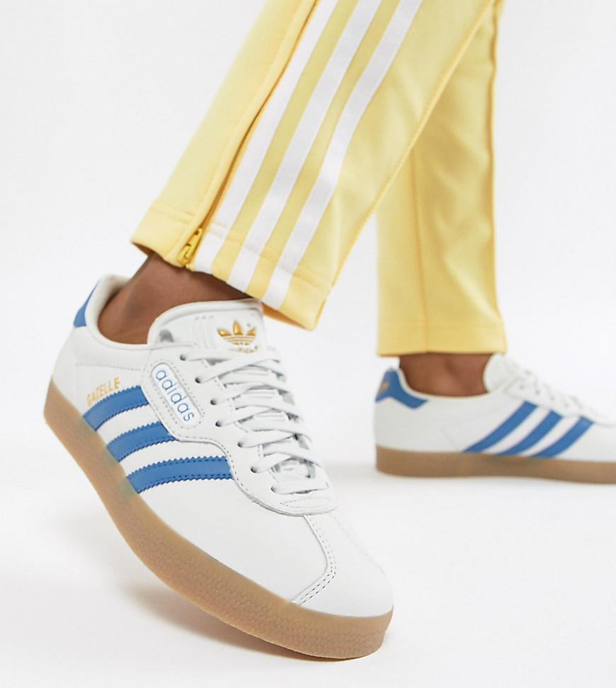 adidas gazelle super white black