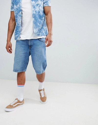 Shop Wrangler Denim Shorts - Blue