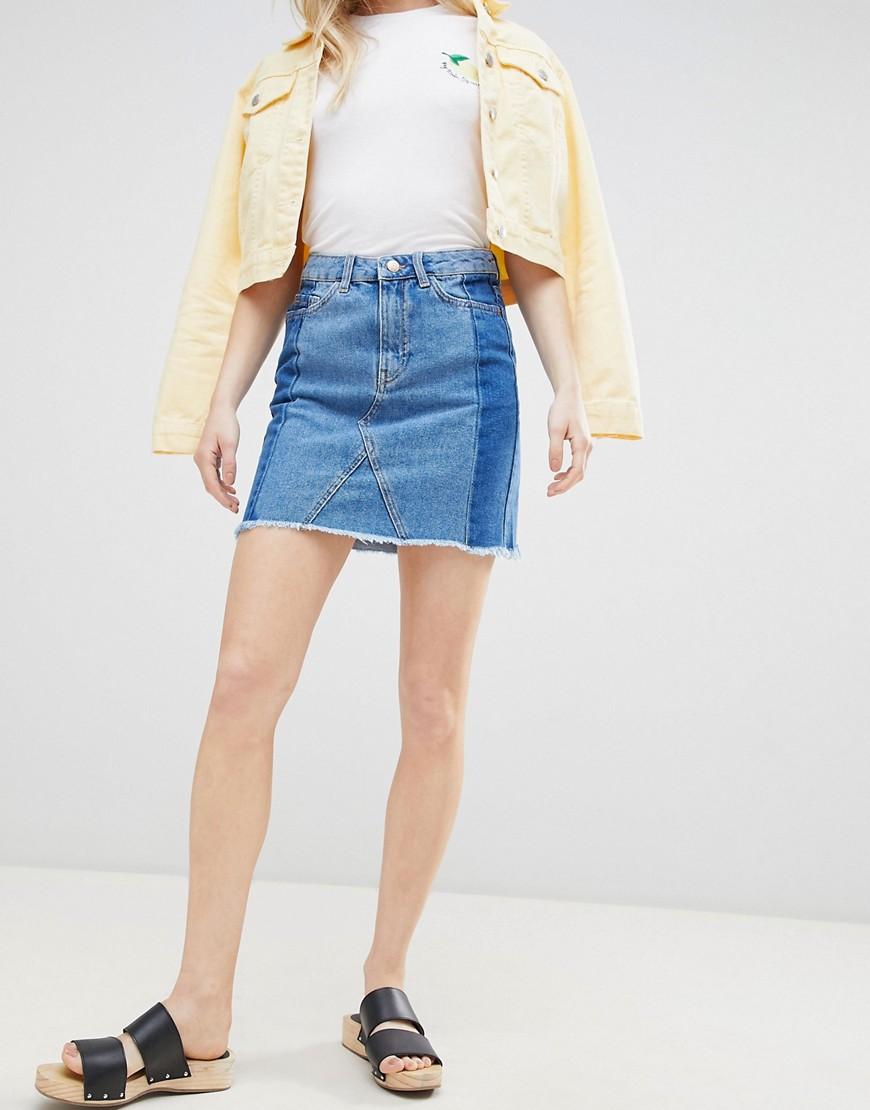 new look denim mini skirt