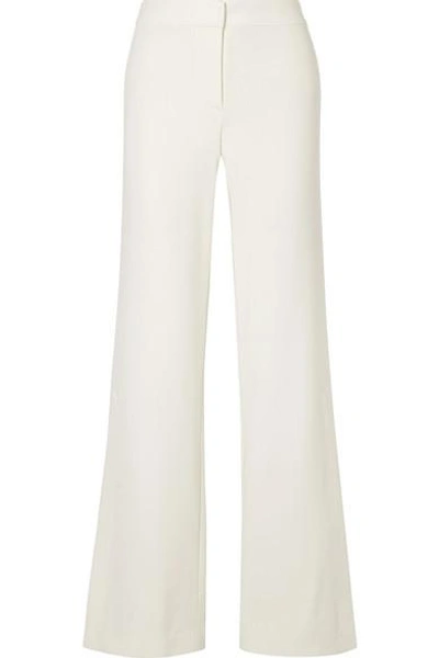 Shop Theory Stretch-crepe Wide-leg Pants In White