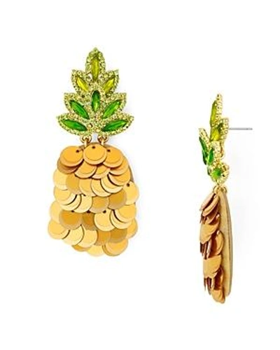 Shop Kate Spade New York Disc Pineapple Drop Earrings In Multi