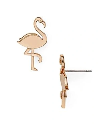 Shop Kate Spade New York Flamingo Stud Earrings In Rose Gold