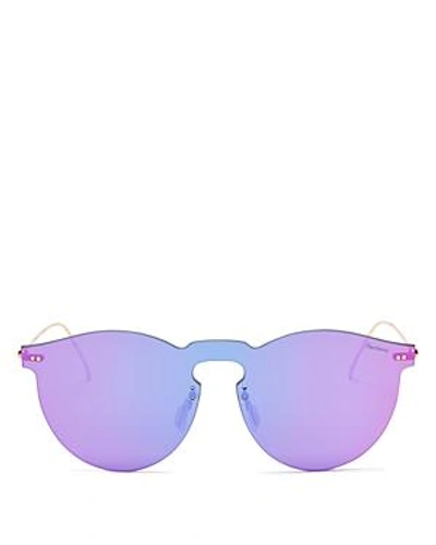 Shop Illesteva Leonard Mask Mirrored Sunglasses, 55mm In Pink Mirrored