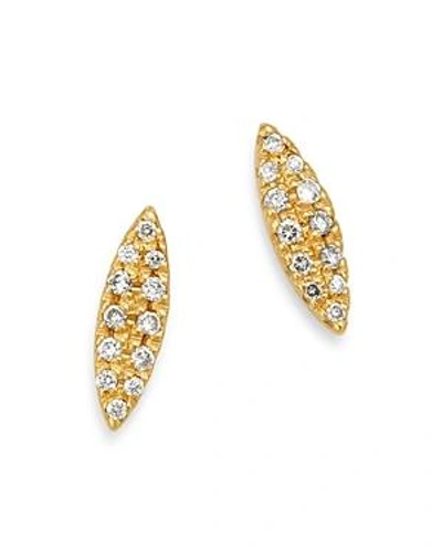 Shop Suel 18k Yellow Gold Diamond Marquise Earrings In White/gold