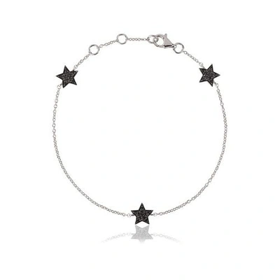 Shop Alinka Jewellery Stasia Mini Triple Star Bracelet Black Diamonds