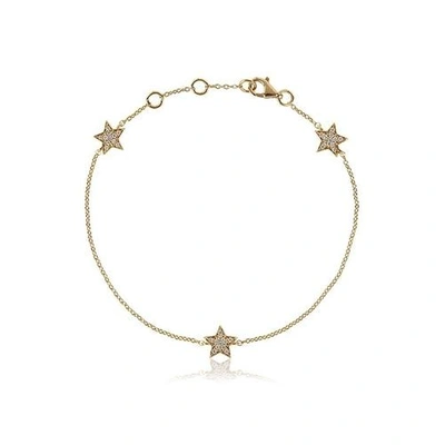 Shop Alinka Jewellery Stasia Mini Triple Star Bracelet Yellow Gold