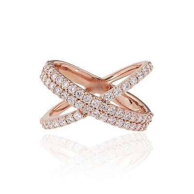 Shop Alinka Jewellery Katia Double Crossover Ring Rose Gold