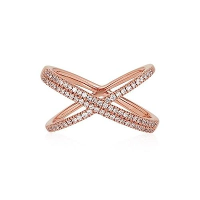 Shop Alinka Jewellery Katia Superfine Double Crossover Ring Black Diamonds