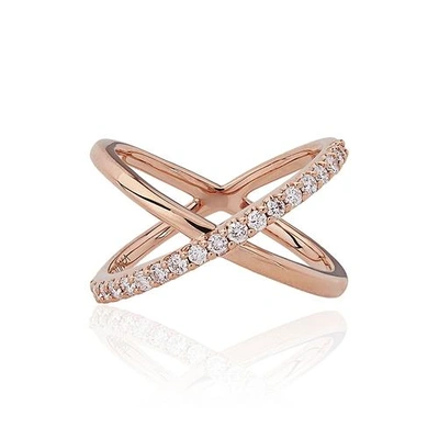Shop Alinka Jewellery Katia Single Crossover Ring Rose Gold