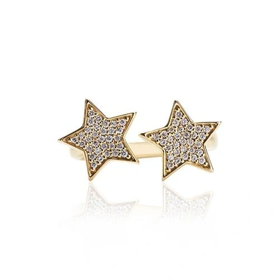 Shop Alinka Jewellery Stasia Two Star Ring Yellow Gold