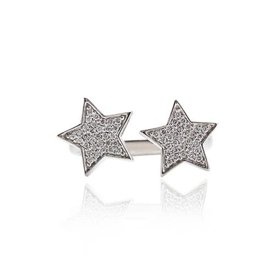 Shop Alinka Jewellery Stasia Two Star Ring White Gold