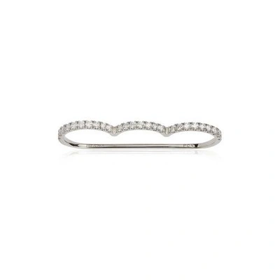 Shop Alinka Jewellery Cloud Three-finger Ring White Gold