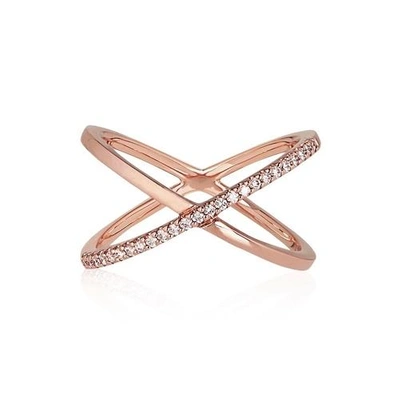 Shop Alinka Jewellery Katia Superfine Single Crossover Ring Rose Gold