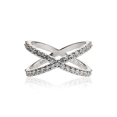 Shop Alinka Jewellery Katia Crossover Ring White Gold