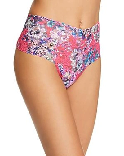 Shop Hanky Panky Pretty Little Things Retro Thong In Party Peony