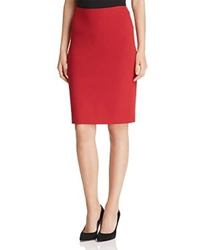 Shop Emporio Armani Pencil Skirt In Red