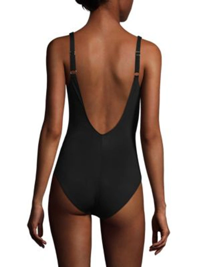 Shop Gottex Swim One-piece Crisscross Wrap Swimsuit In Black
