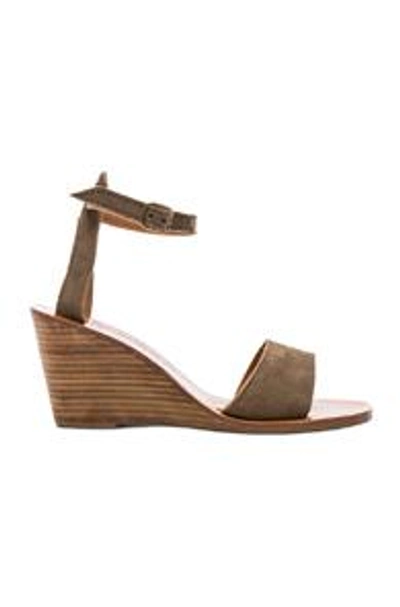 Shop Kjacques Sardaigne Wedges In Velours Fomgo