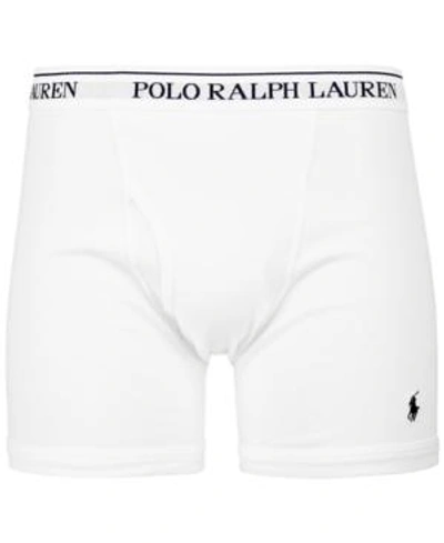 Shop Polo Ralph Lauren Men's 3-pack. Classic Cotton Boxer Briefs In White