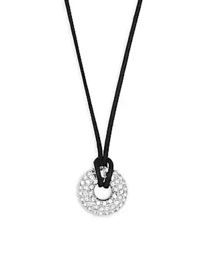 Shop Swarovski Crystal And Stainless Steel Necklace In F2f2f2