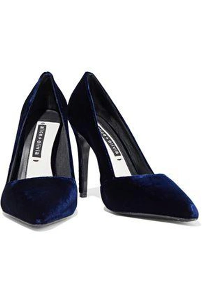 Shop Alice And Olivia Woman Dina Patent-leather Pumps Royal Blue