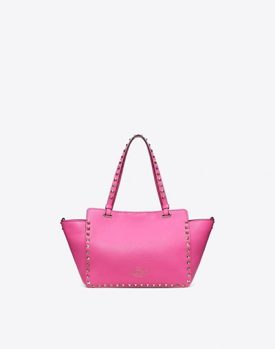 Shop Valentino Small Rockstud Bag In Pink