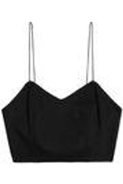 Shop Alice And Olivia Woman Archer Canvas Bra Top Black