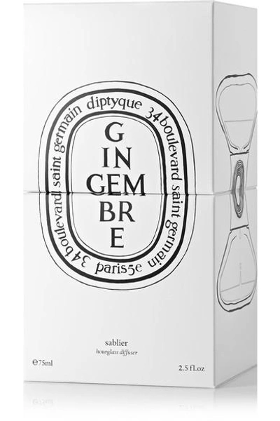 Shop Diptyque Ginger Hourglass Diffuser, 75ml In Colorless