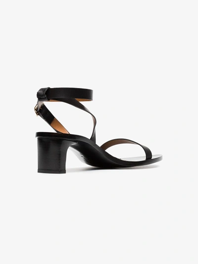 Shop Atp Atelier Cachi 55 Leather Sandals In Black