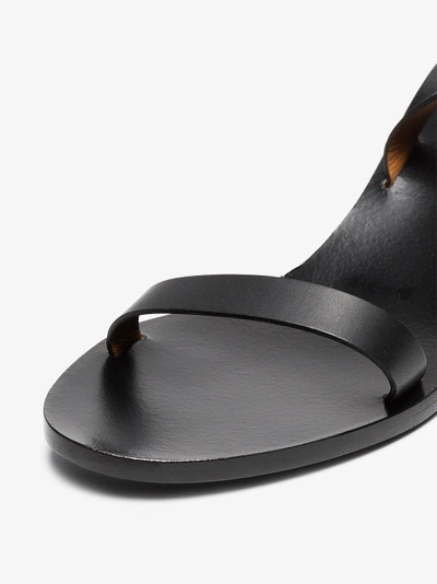 Shop Atp Atelier Cachi 55 Leather Sandals In Black