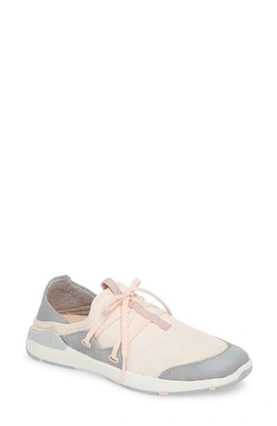 Shop Olukai Pehuea Pa'i Convertible Sneaker In Pearl Blush/ Pale Grey Fabric