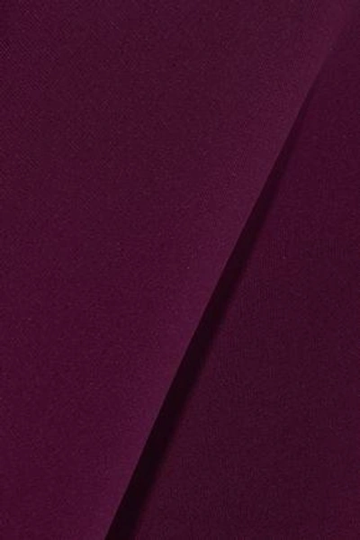 Shop Cinq À Sept Woman Strapless Fluted Crepe Midi Dress Violet