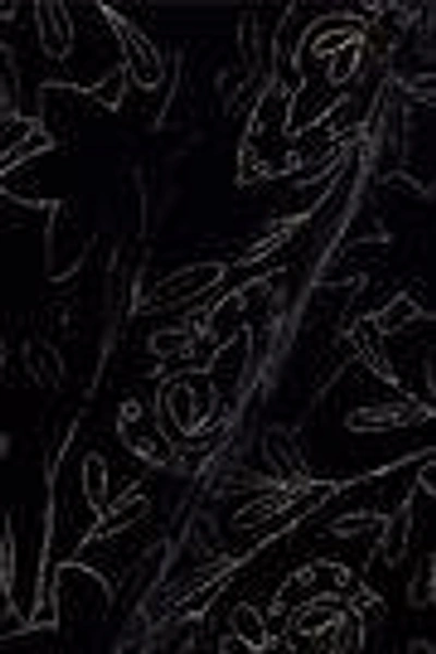 Shop Cinq À Sept Cutout Metallic Embroidered Velvet Mini Dress In Black