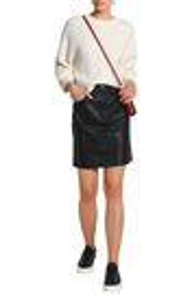 Shop Rag & Bone Woman Leather Mini Skirt Black