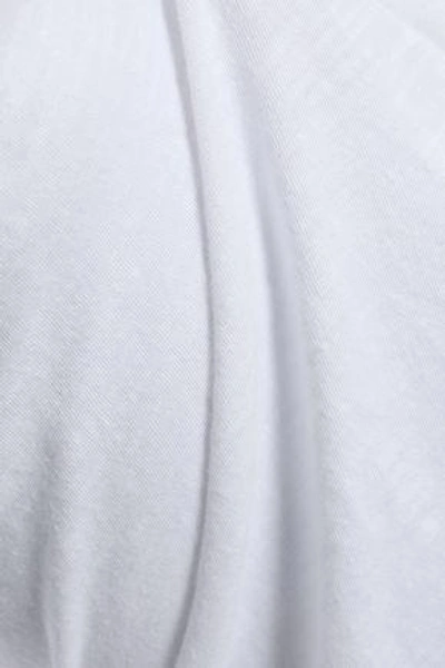 Shop Lna Woman Cutout Cotton-jersey T-shirt White
