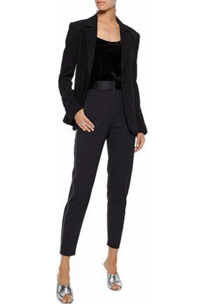 Shop Cinq À Sept Woman Inez Embellished Crepe Blazer Black