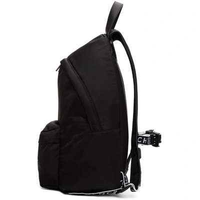 Shop Givenchy Black Address Tag Backpack In 004 Blk/wht