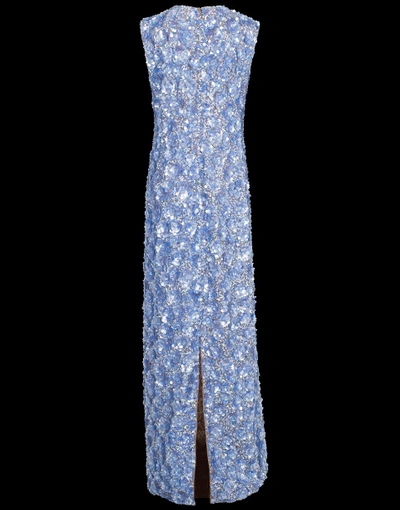 Shop Michael Kors Floral Paillette Gown In Srf-sunt