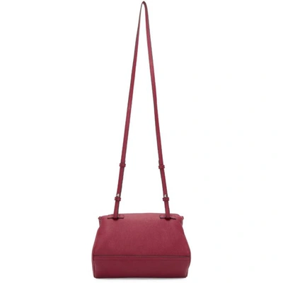 Shop Givenchy Red Mini Pandora Bag In 653 Fig