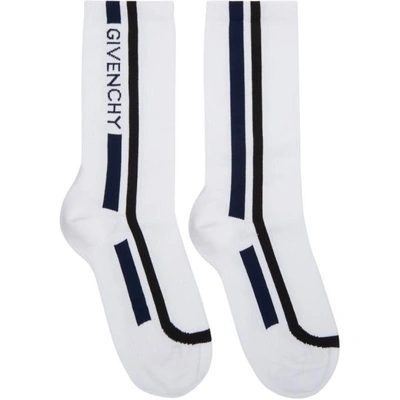 Shop Givenchy White Moto Biker Socks