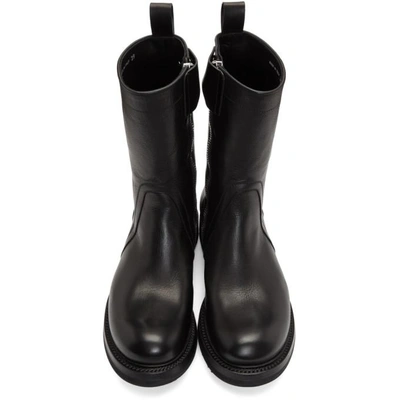 Shop Rick Owens Black Creeper Boots In 09 Black