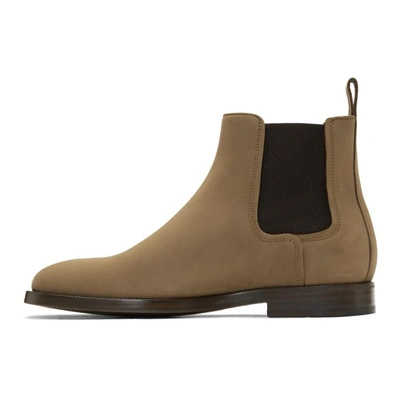 Shop Lanvin Brown Nubuck Chelsea Boots In 60.marron