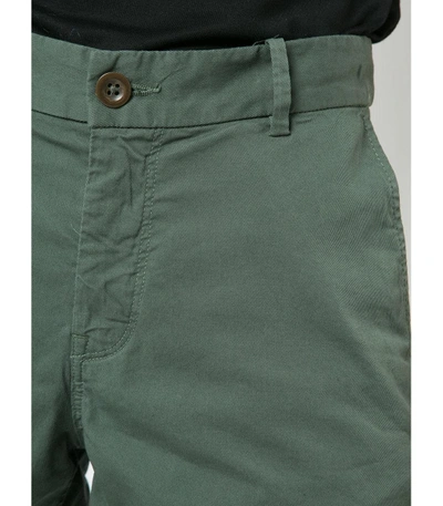 Shop Nili Lotan Army Green Raw Hem Denim Shorts