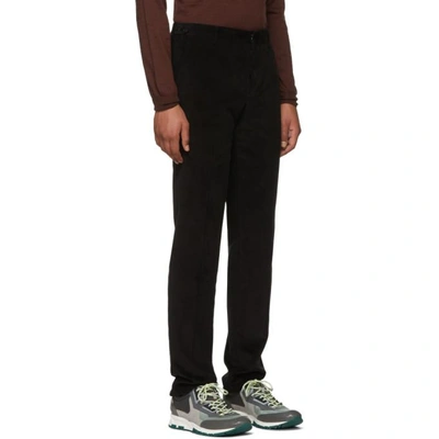 Shop Prada Black Corduroy Trousers In F0002