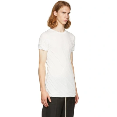 Shop Rick Owens White Double T-shirt
