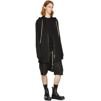 Shop Rick Owens Black Double T-shirt In 09 Black