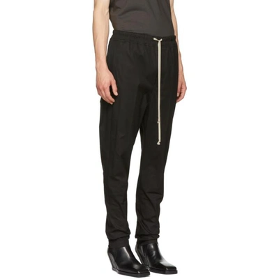 Shop Rick Owens Black Drawstring Astaires Trousers In 09 Black