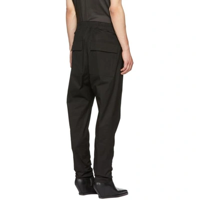 Shop Rick Owens Black Drawstring Astaires Trousers In 09 Black