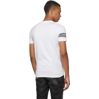 Shop Dsquared2 White Logo Tape T-shirt In 100 White