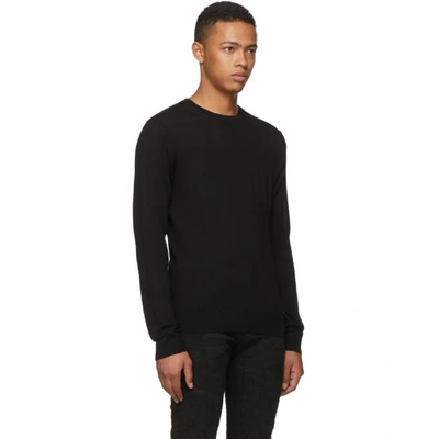 Shop Dsquared2 Black Wool Classic Crewneck Sweater In 900 Blk